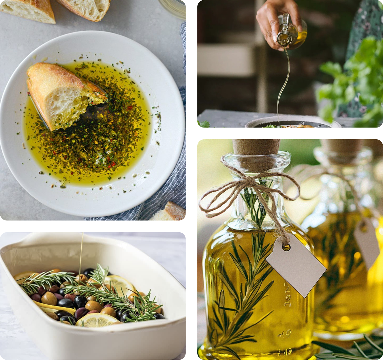 Aylam olijfolie geserveerd bij eten