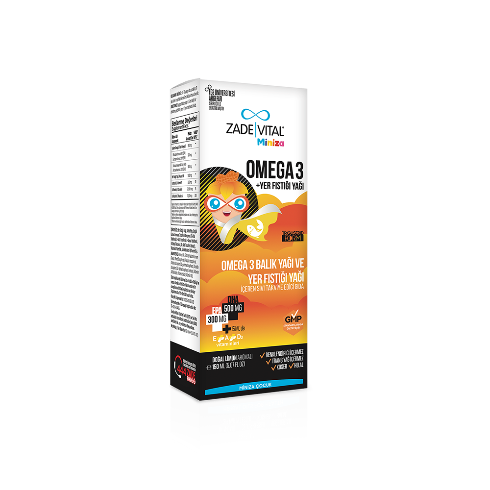 Miniza Omega 3 Fish Oil & Peanut Oil - 150 ml