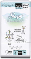 Sleepy Bio Natural Ultra Sensitive Baby Diapers | Size 3 (4-9 kg) | Pack of 56