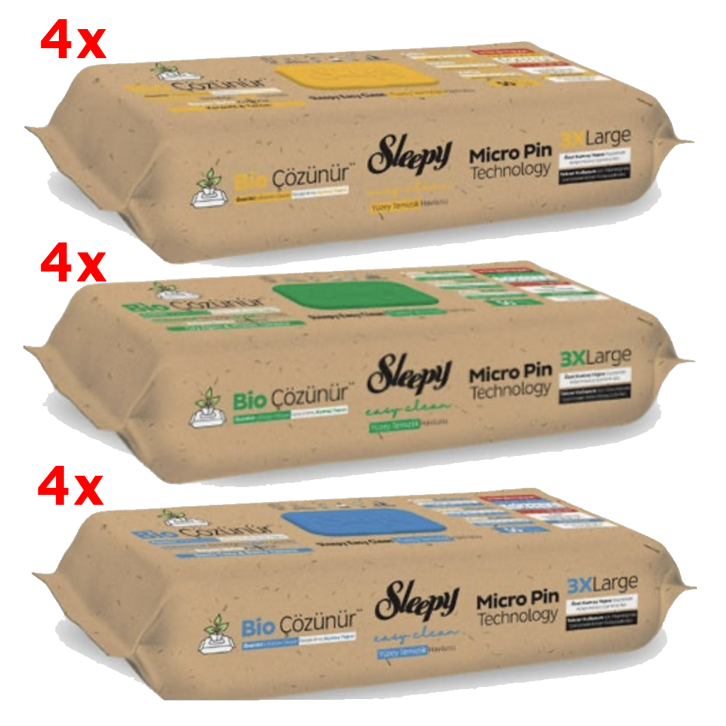 Sleepy degradable 12 (4+4+4) doekjes