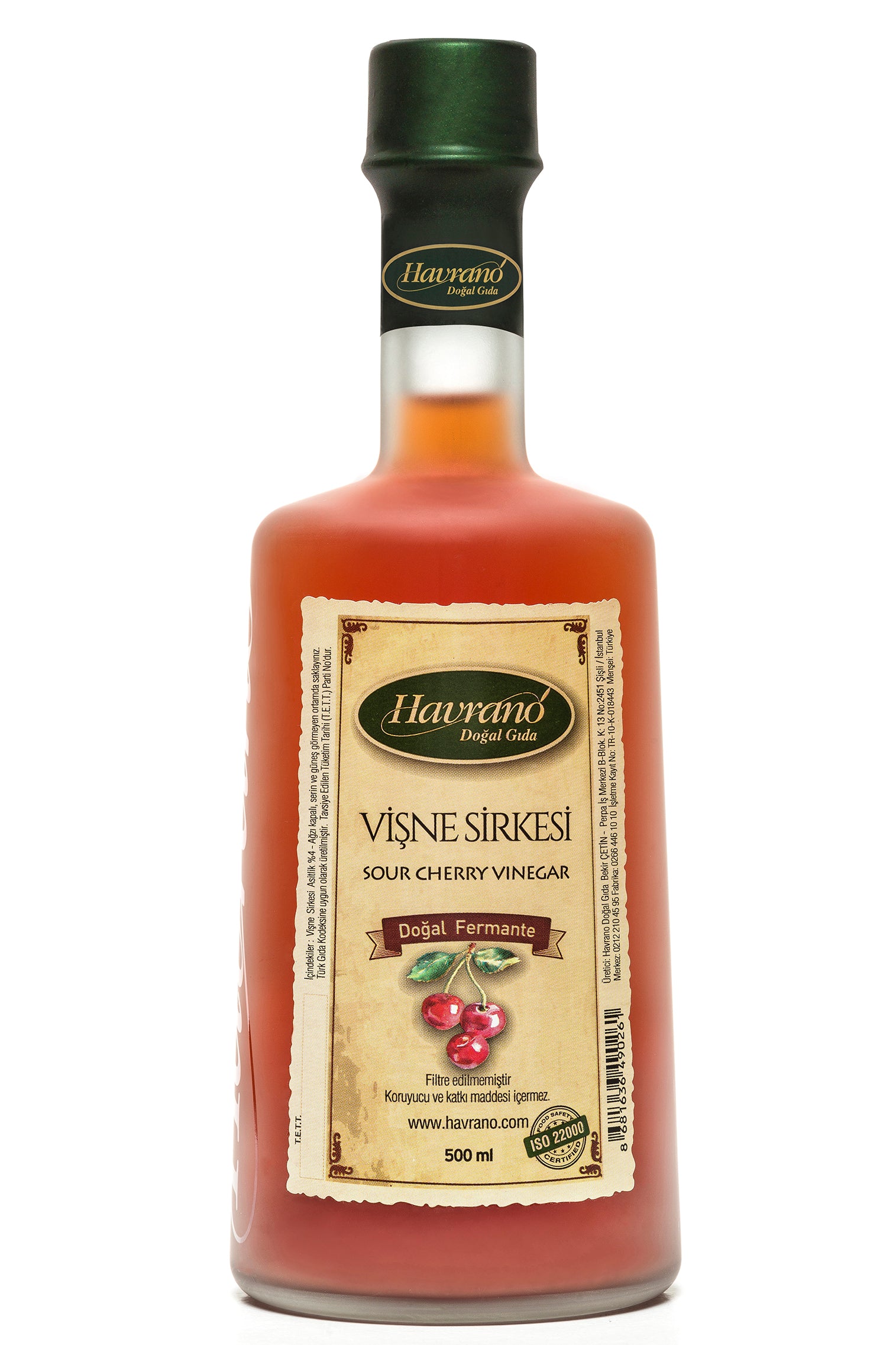 Natural Fermented Sour Cherry Vinegar - 500ml