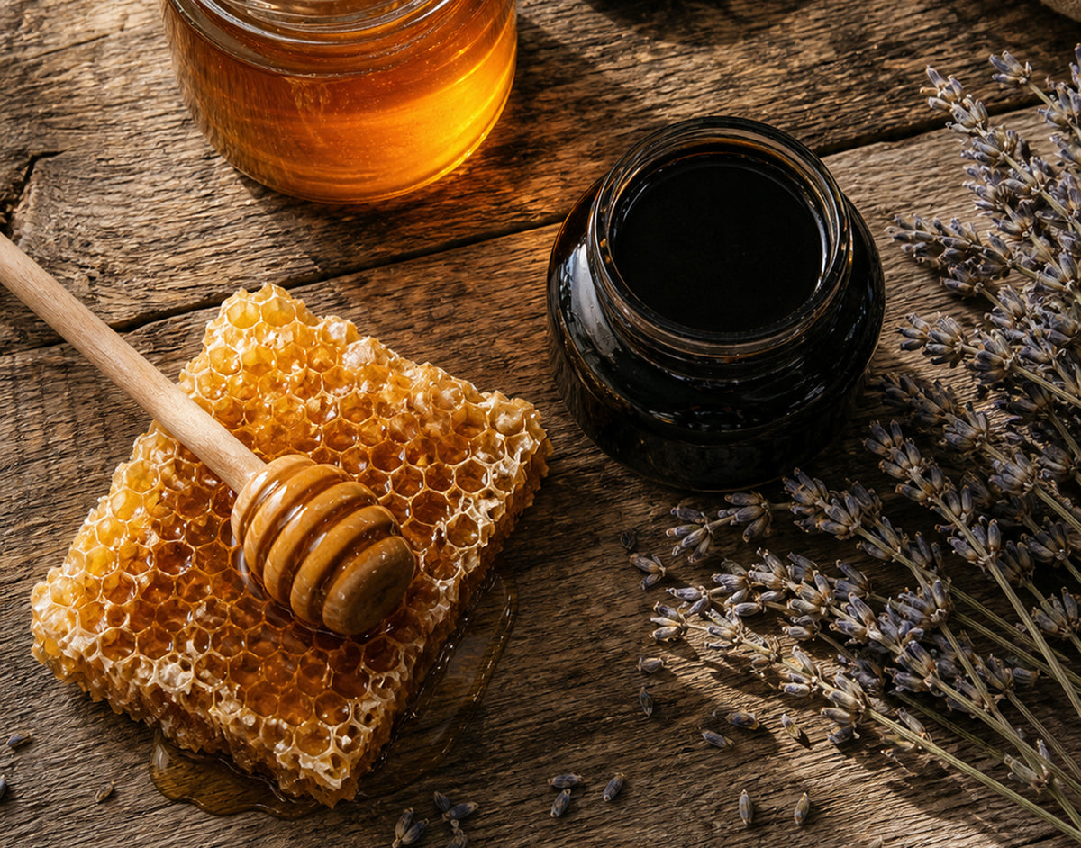 Raw honey, traced to the hive