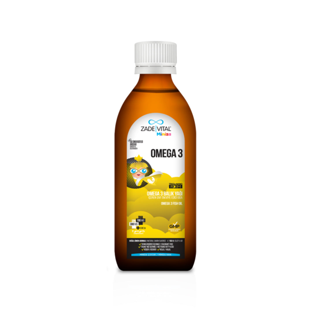 Miniza Omega 3 Fish Oil & Peanut Oil - 150 mlAylam.eu