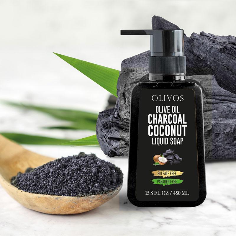 Charcoal Coconut Liquid Soap - 450 ml
